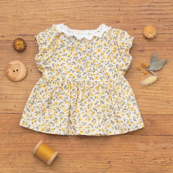 ふわふわウサギのぬいぐるみや、ネコのぬいぐるみに着せらせる可愛い洋服。実物大の型紙付きで、いろいろな生地で挑戦することもできます。華やかな黄色い小花をあしらったお出かけ用のワンピースは、バックスタイルがサテンのリボンで、細部までこだわったデ...