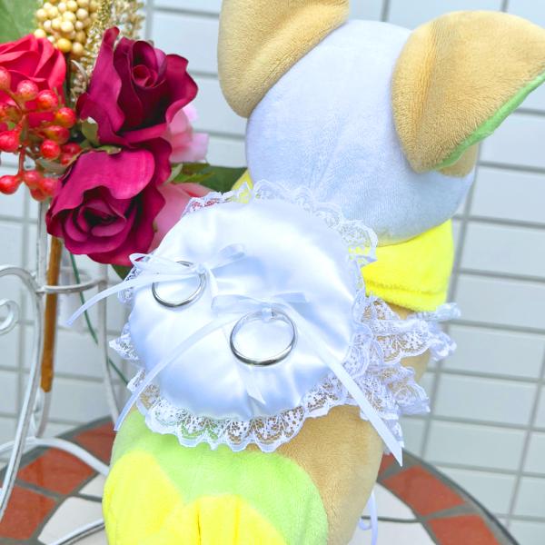 リングドッグ リングキャット 用 ミニ リングピロー 完成品 ハーネス