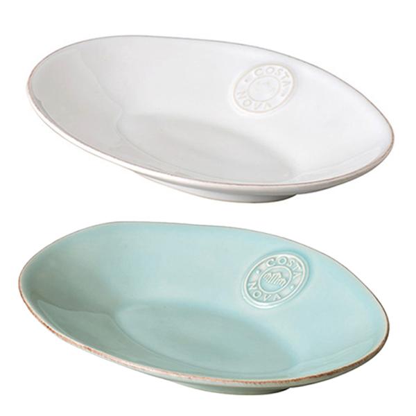 COSTA NOVA オーバル型プレート 2枚 幅20×奥行き14.4cm コスタノバ 食器 ギフト ペア 中皿 楕円形 引出物 内祝い 結婚祝い お洒落