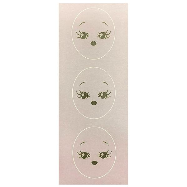 かわいい女の子のお顔が描ける人形の副資材★あなただけの可愛いお人形作成キットのフェイスシート。人形ボディのお顔をかわいく描けるツールです。どこか懐かしい大正レトロな雰囲気の文化人形。専用フェイスシートで簡単にメイクアップを楽しめます。こちら...