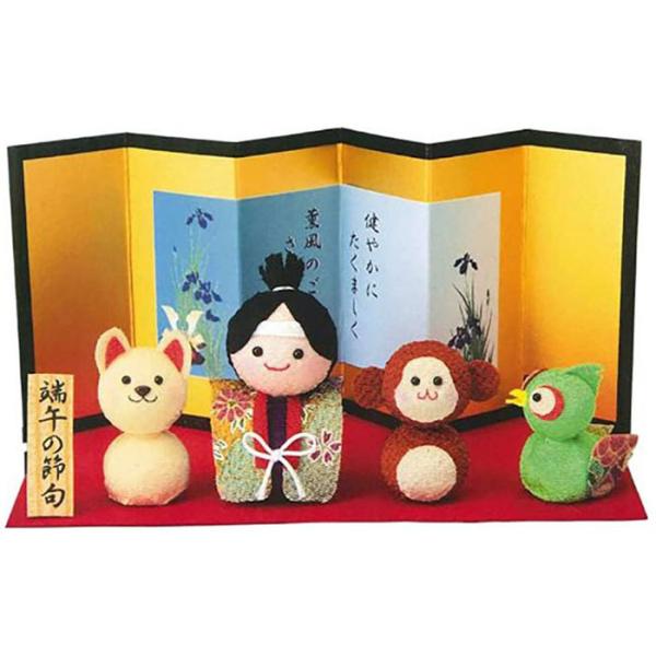 お子様・お孫様・甥御様へのプレゼントにぴったり。かわいい桃太郎と、お供のサル・イヌ・キジが作れる手作りキット。コンパクトサイズなので、玄関やお子様の部屋など、ちょっとしたスペースに置くことが出来ます。初節句や出産祝いなど、男の子の成長を願っ...