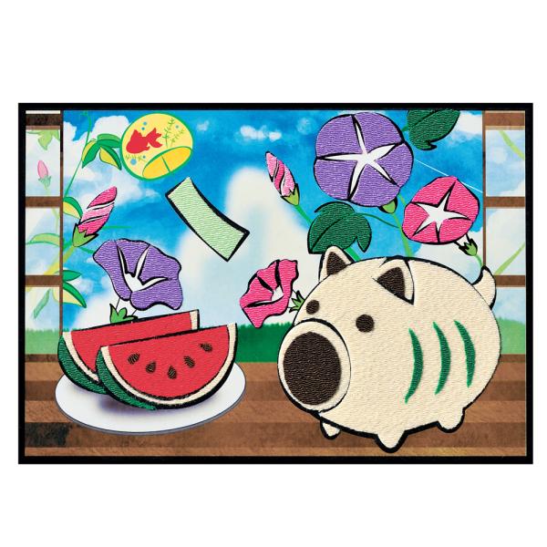貼り絵 で作る 日本の夏 手作り キット スタンド 付き スイカ 蚊取り線香 朝顔 風鈴 四季 夏休み の 宿題 自由工作 自由研究