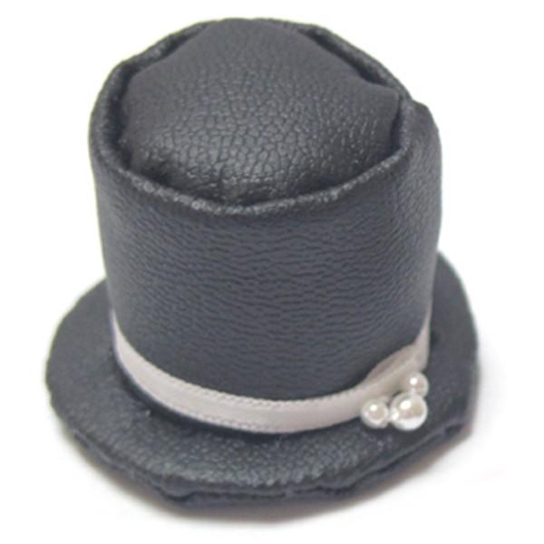 ぬいぐるみ用シルクハット完成品 規定Sサイズ （レザー調ブラック
