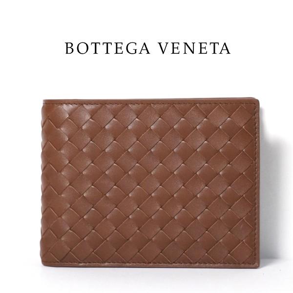 BOTTEGA VENETA ボッテガヴェネタ ブラウン メンズ 二つ折り 財布 小銭 