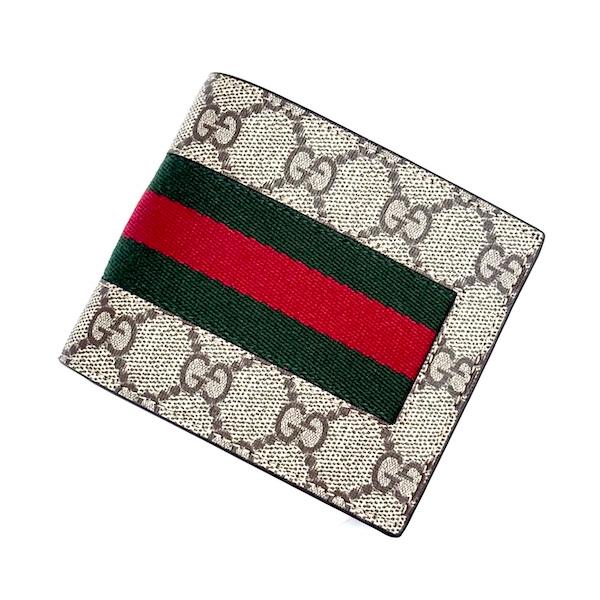 GUCCI（グッチ） 最新作! メンズ 財布 二つ折り小銭入れ付き GG
