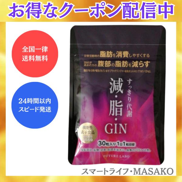 減脂GIN 30粒 減脂ジン ゲンシジン ブラックジンジャー ポリメトキシ