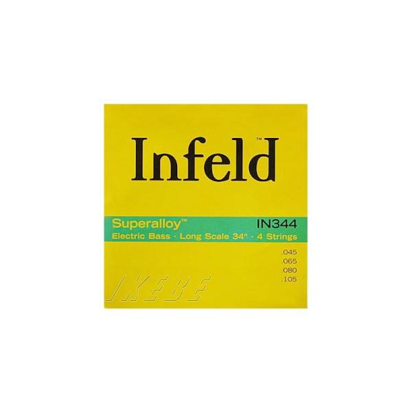 Thomastik-Infeld Infeld Electric Bass Strings IN344 [Superalloy Round Wound Hexcore Bass Strings for Long Scale 34 inch 4-strings]