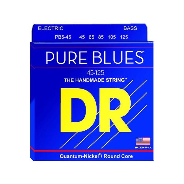 DR PURE BLUES SERIES PB5-45 [Quantum-Nickel Bass Strings on Round Cores]