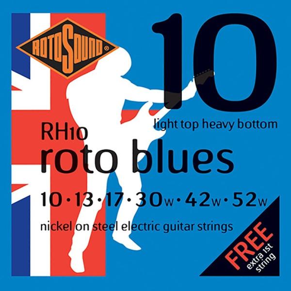 ROTO SOUND Electric Guitar Strings RH10 Roto Blues - Light top heavy bottom