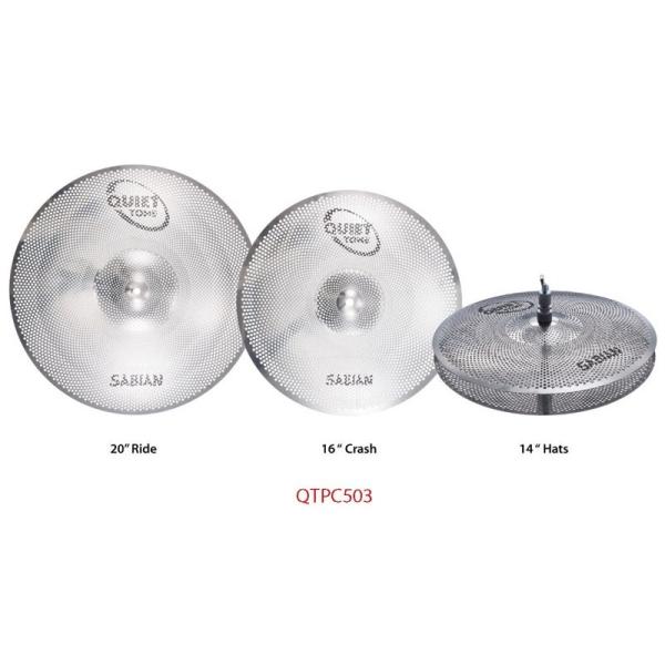 QUIETTONE Cymbal Practice Kit (14 Hats / 16 Crash / 20 Ride)