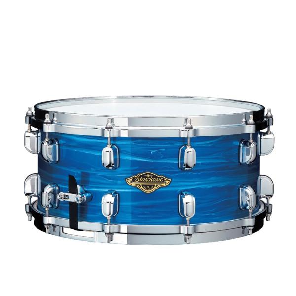 Starclassic Walnut/Birch Snare Drum 14"x6.5" - Lacquer Ocean Blue Ripple