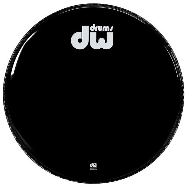 dw DRDHGB20KNV [Single Ply Gloss Black Non-Vented Bass Drum Head / 20inch]