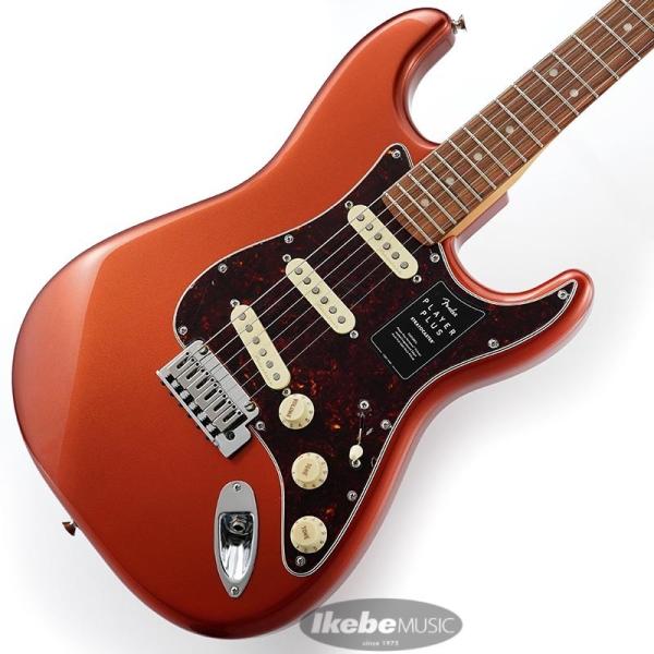 Player Plus Stratocaster, Pau Ferro Fingerboard, Aged Candy Apple Red