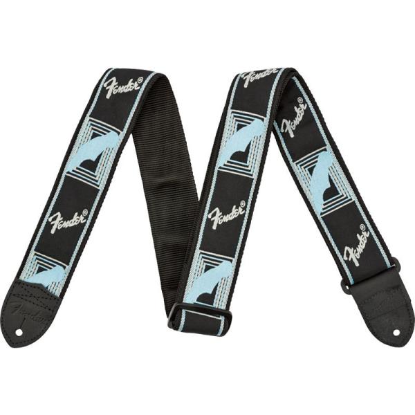 Fender USA �y����GW�Z�[���zMonogrammed Strap Black/Light Grey/Blue (#0990681502)