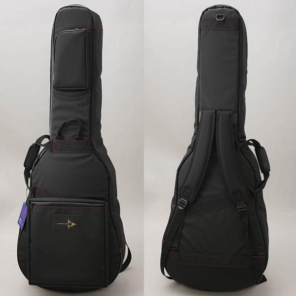 Protect Case for Acoustic Guitar Dreadnought Black w/Red Stitch Ikebe Order