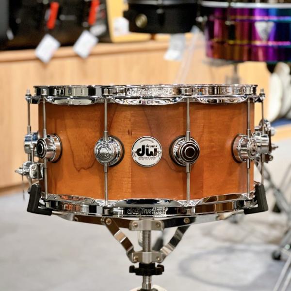 Collector's Pure Maple Old Style VLT Shell Snare Drum 14x6.5 Natural Hard Satin Over Koa