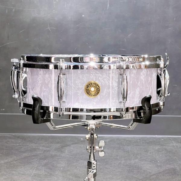 USA Custom Snare Drum 14×5 White Marine Pearl GRNT-0514S-8CL