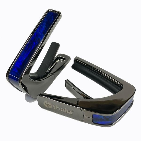 Thalia Capo Exotic Shell Series Black Chrome Electric Blue Angel