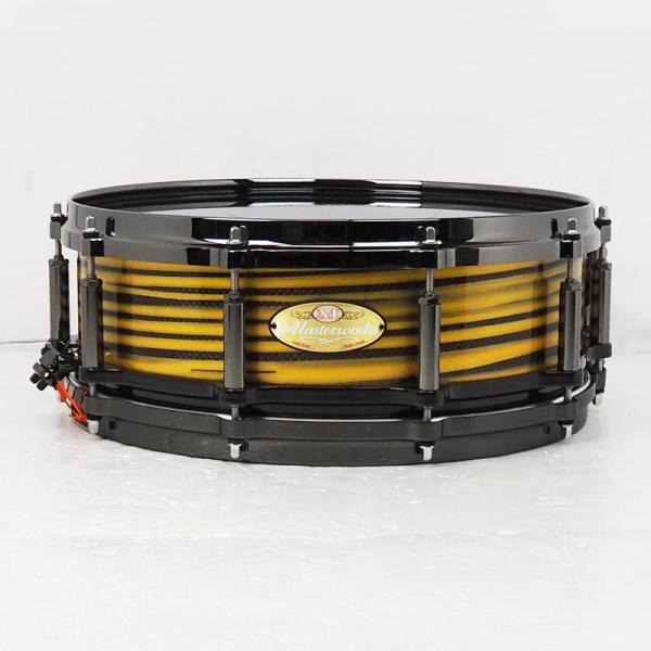 Pearl Masterworks Snare Drum 14x5 Free Floating -Gold Swirl on Black Carbon-【イケベ楽器店創業50周年記念モデル】