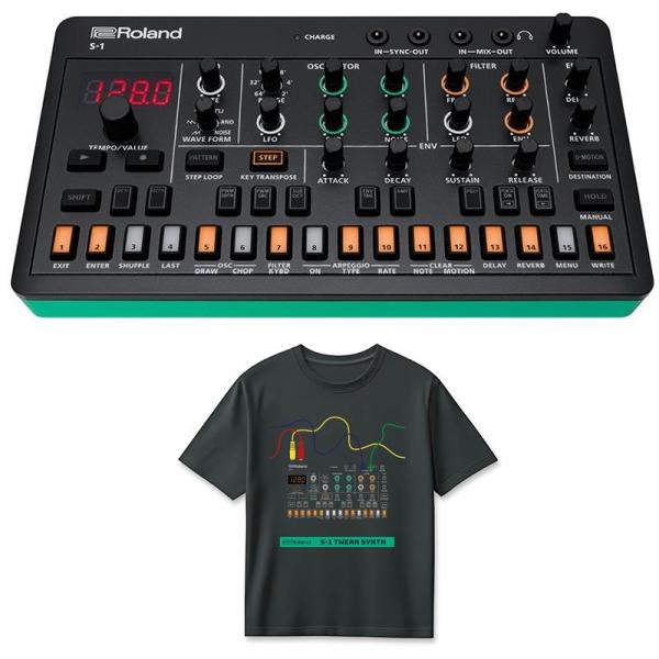 Roland (Tシャツセット)ローランド S-1 TWEAK SYNTHESIZER (AIRA Compact) &amp; S-1 T-Shirts DesignA M (RT/S-1AM) セット シンセサイザー