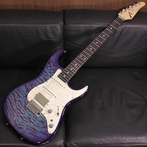 Drop Top Classic Quilt Maple Top Ultraviolet Blue with Purple Edge Burst