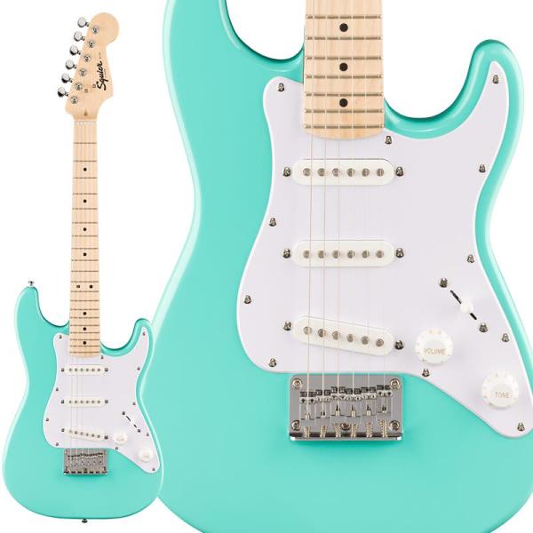 Squier エレキギター ミントグリーン ギターケース付き Squier Squier by Fender Mini Stratocaster (Sea Foam Green / Maple