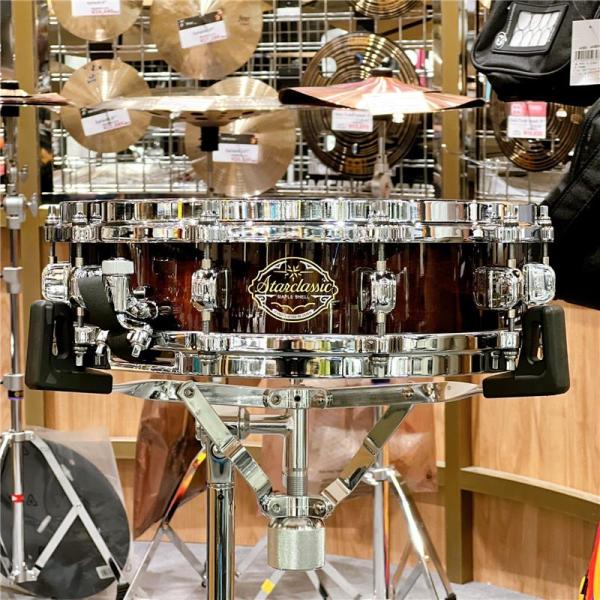 Starclassic Maple Snare Drum 14x4 Dark Mocha Burst SMS440T-DMB