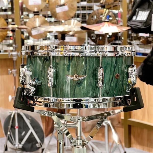 STAR Walnut Snare Drum 13x6 Light Indigo Japanese Chestnut