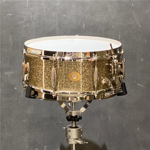 Radio King Solid Maple Snare Drum 14x5.5 Gold Glass