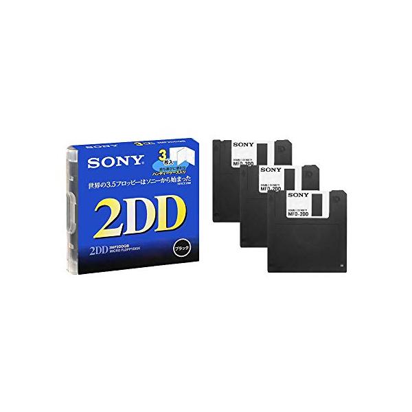 SONY 3.5型フロッピーディスク マイクロフロッピーディスク 2DD 3枚 ハンディケース付 3MF2DDQB