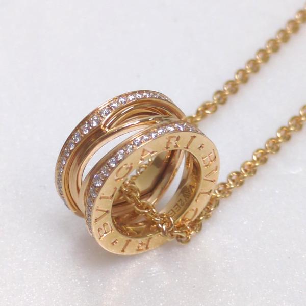 Dz358971 ブルガリ BVLGARI ビー・ゼロワン B.zero1 デザインレジェンド K18PG ダイヤ ネックレス 中古