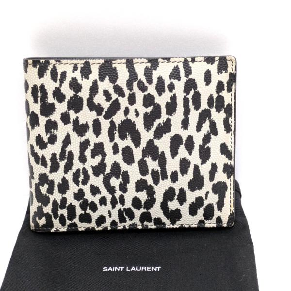 SAINT LAURENT レオパード柄 二つ折り財布 SAINT LAURENT サンローラン 2つ折り財布 396303 レザー