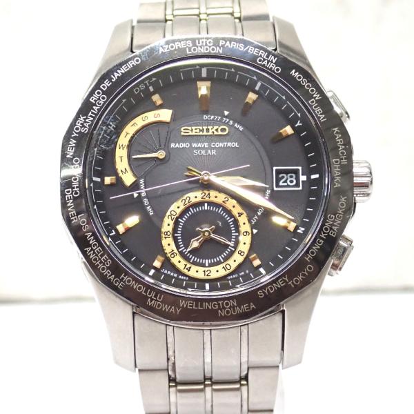 【美品/稼働】SEIKO ブライツ 8B53-0AA1 スモセコ デイト 腕時計 SEIKO（セイコー） Ft1307301 腕時計 ブライツ ワールドタイム