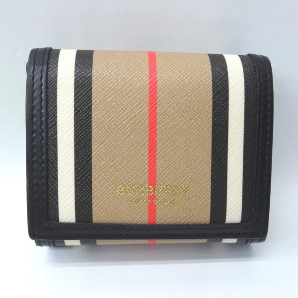BURBERRY バーバリー アイコンストライプ コンパクトウォレット 三つ折り