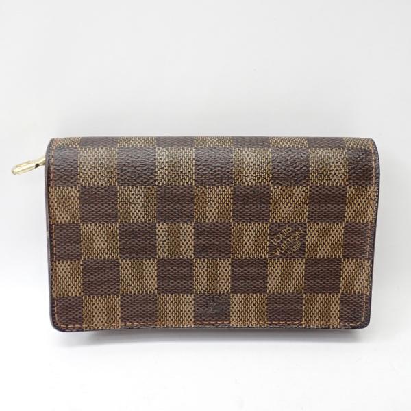 【美品】ルイヴィトン 新型ポルトフォイユ トレゾール ダミエ 2つ折り財布 LOUIS VUITTON Ft629544 ルイ・ヴィトン 二つ折り財布