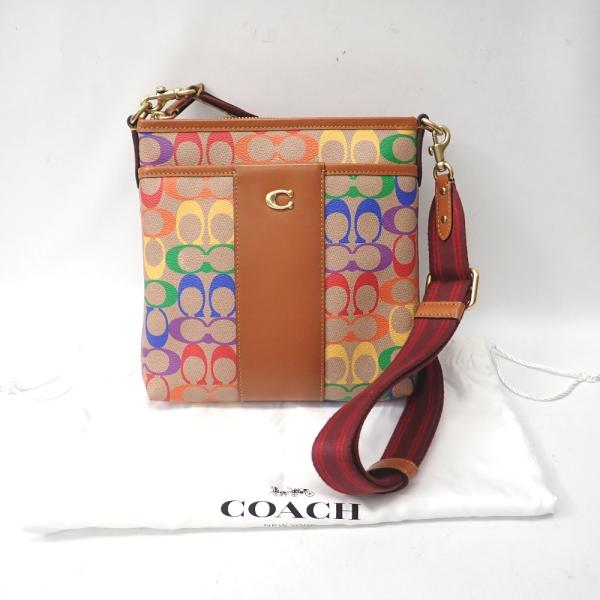 【美品】COACH メンズショルダーバッグ 送料無料 美品 COACH コーチ メンズ ショルダーバッグ ディラン