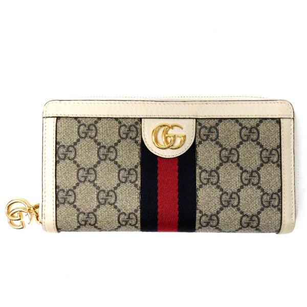 Hn463561 長財布 グッチ オフィディア GGスプリーム シェリーライン  