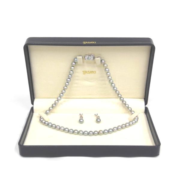 NA411931 タサキ ネックレス&イヤリング セット パール約6.5mm〜6.9mm