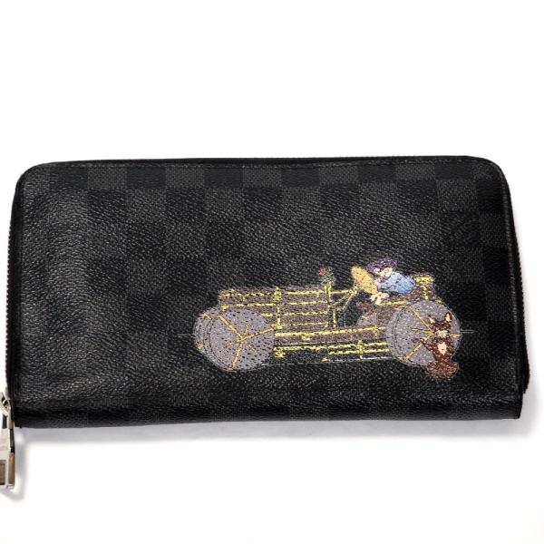 限定品 ルイヴィトン ジッピーオーガナイザー ダミエ イリュストレ ラウンド LOUIS VUITTON（ルイ・ヴィトン） Th969645 ダミエグラフィット
