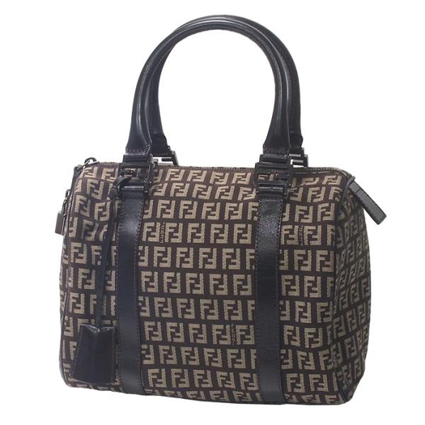 ◇ミウラ◇ フェンディ FENDI ズッキーノ ミニボストン ハンドバッグ