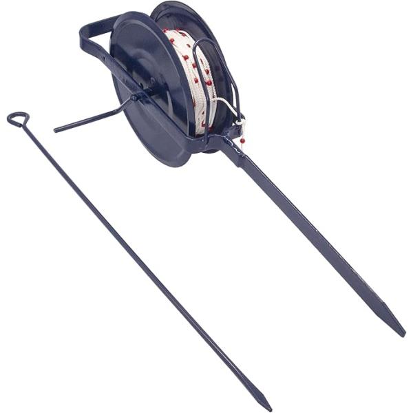 【特徴】・田んぼや畑などに、ヒモでまっすぐ目印をつける道具です。・畝立てのライン引きに便利にお使い頂けます。【仕様】・田引車に5寸(約15cm)間隔の目盛玉が付いたロープが巻かれています。・目盛り玉が付いているので等間隔で植えることができま...