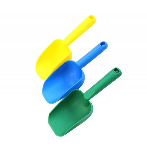 3サイズセットのお得なミニスコップです！軽く、使い易いので、園芸用だけでなくお子様の砂場遊びにもおすすめです！【グリーン】サイズ：300×90×60mm　重量：100g【イエロー】サイズ：280×80×60mm　重量：100g【ブルー】サイ...