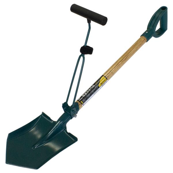 災害用シャベルとして開発された商品です補助ハンドルをつけると、ビックリするほど軽く土砂などを持ち上げられ、90度回転させた縦型ハンドルにする事により、軽く遠くまで土砂を飛ばせます。 ヘッド（すくう部分）を少し小さめにする事により、量はたくさ...