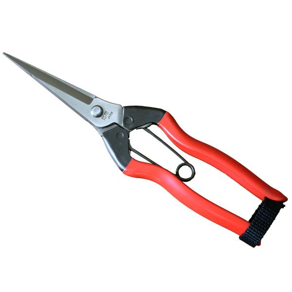 きゅうり栽培農家の方から、きゅうりの長さを鋏で測り収穫したいという要望があり商品化されました。今ではきゅうり栽培農家の方以外の色々な方々から御使用頂いております。【仕様】全長：約200mm刃長：約70mm重量：約102g材質：ステンレス鋼メ...