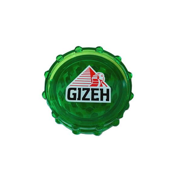 GIZEH プラスチック たばこミキサー グラインダー スケルトン グリーン ギゼ【メール便250円可】