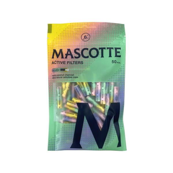 MASCOTTE マスコット アクティブフィルター ブライトカラー（ペーパーキャップ） 50個入り シャグ 喫煙具【メール便250円対応】