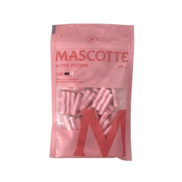 MASCOTTE マスコット アクティブフィルター ピンク（ペーパーキャップ） 50個入り シャグ 喫煙具【メール便250円対応】