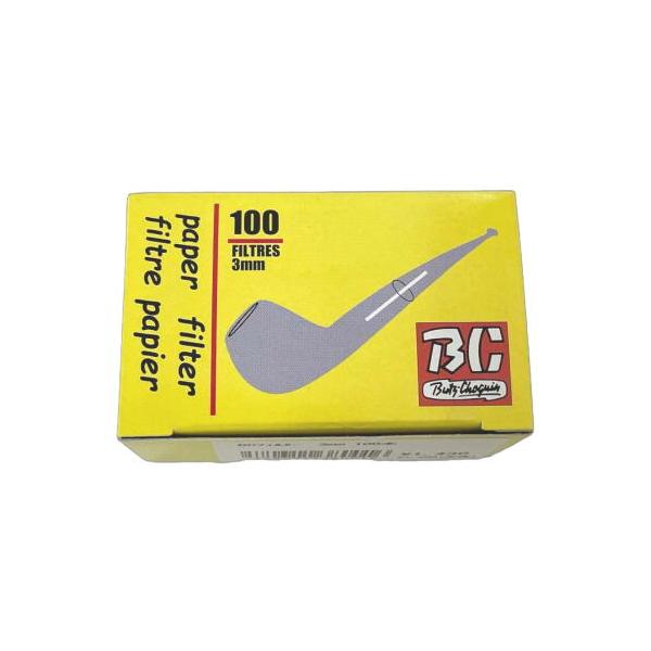 BC ペーパーフィルター 3mm 100本入り パイプ用 【メール便250円対応】