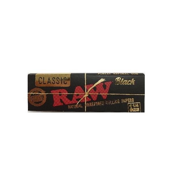 RAW　ロー 手巻き用 クラシック・ブラックゴールド ローリングペーパー 1 1/4 ワンクォーターサイズ シャグ 喫煙具 ロウ メール便250円対応