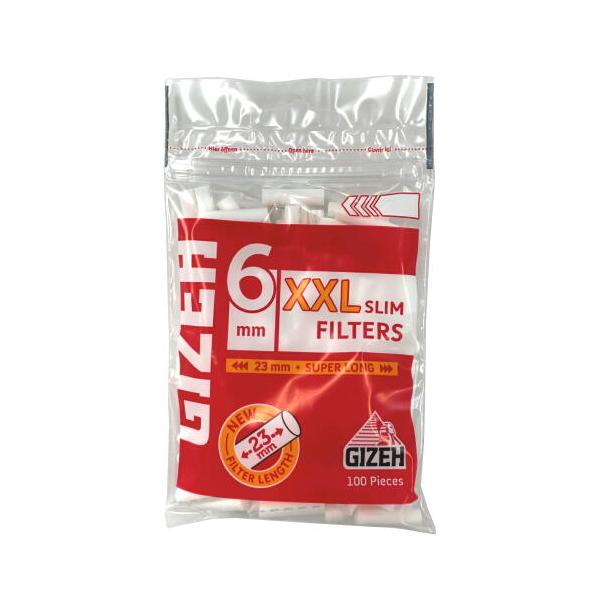 GIZEH ギゼ XXL スリムフィルター 糊付き 100個入り シャグ 喫煙具 メール便250円対応